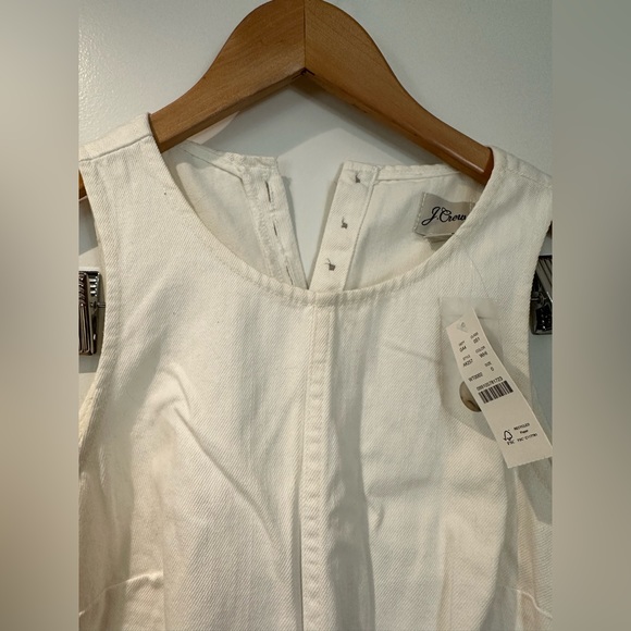 NWT J Crew white denim dress with pockets!! - Picture 4 of 12